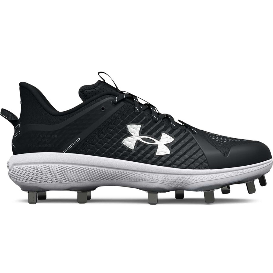 Footwear * | Cut Price Under Armour Yard Low Mt Men'S Baseball Cleats Black/White