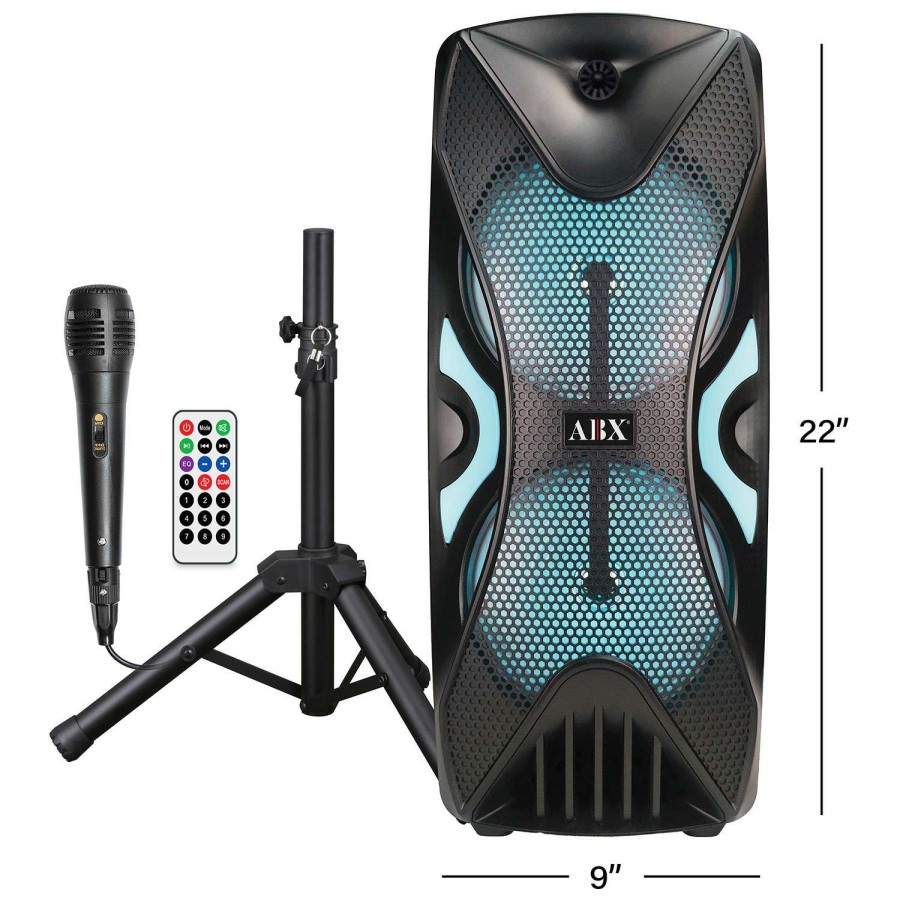 Outdoors * | Low Price Audiobox 2 8 Stacked Pa Speaker With Stand Original