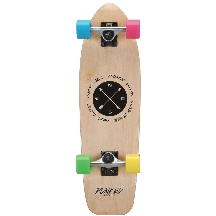 Games & Toys * | Hot Sale Punked Mini Cruiser Skateboard Natural