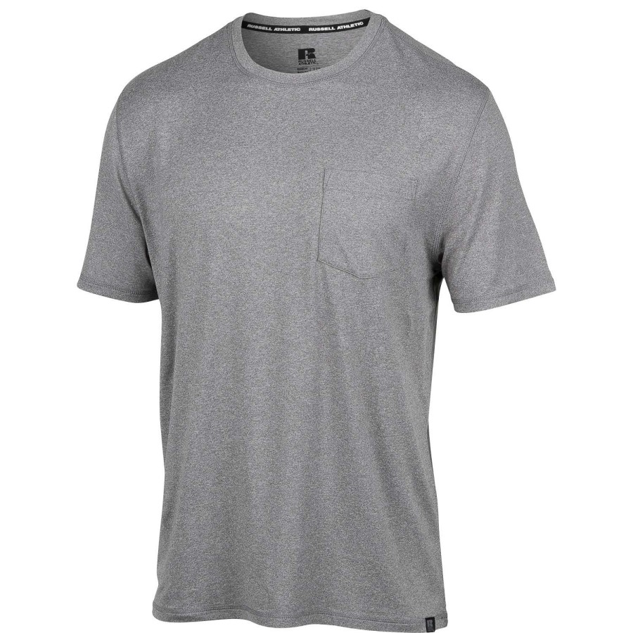 Apparel * | Excellent Quality Russell Athletic Men'S Pocket Heather T-Shirt Gray