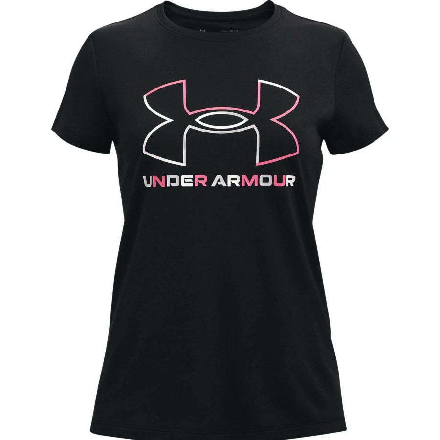 Apparel * | Hot Sale Under Armour Girls' Tech Tee Black