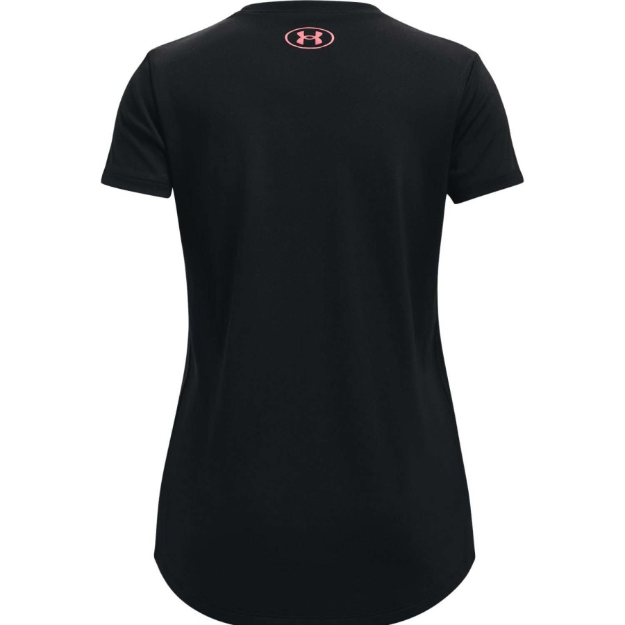 Apparel * | Hot Sale Under Armour Girls' Tech Tee Black