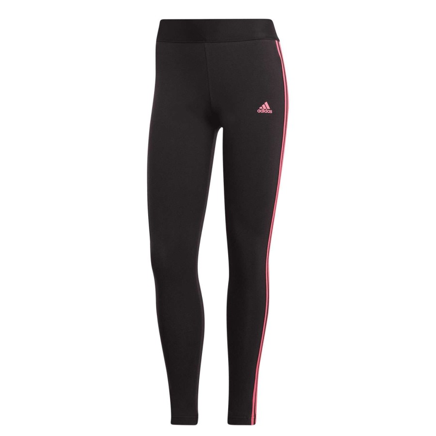 Apparel * | Low Price Adidas Women'S Essential 3-Stripe Leggings Black Combo