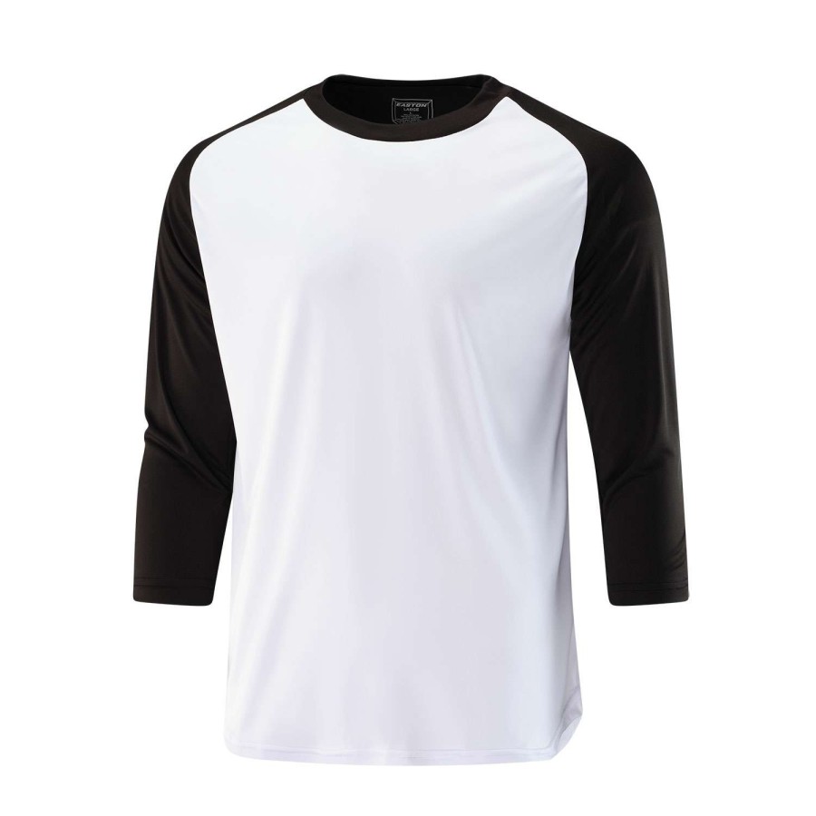 Sports * | Excellent Quality Easton Adult Dri-Gear 3/4 Sleeve Baseball Shirt Black