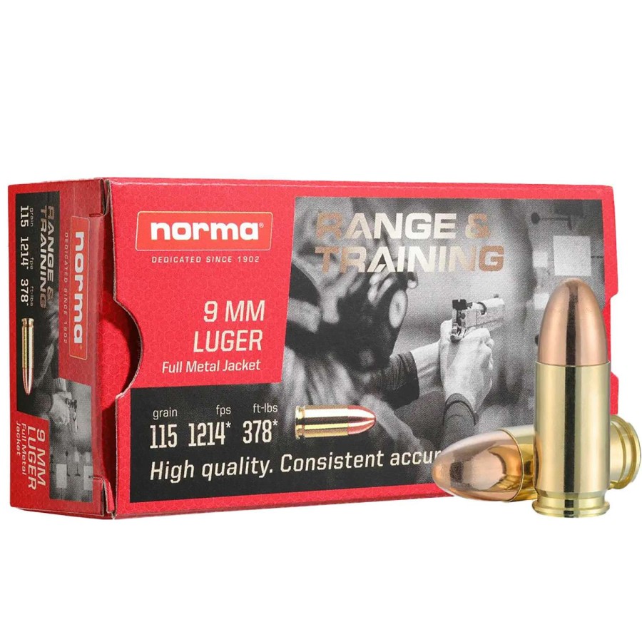 Fishing & Hunting * | Excellent Quality Norma 9Mm 115 Grain Fmj Original