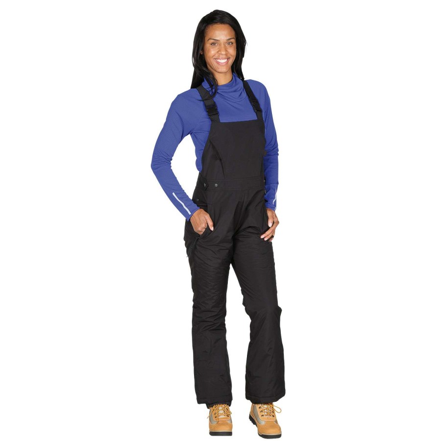 Apparel * | Discount Sale Sport Essentials Women'S Overall Snow Pants Black