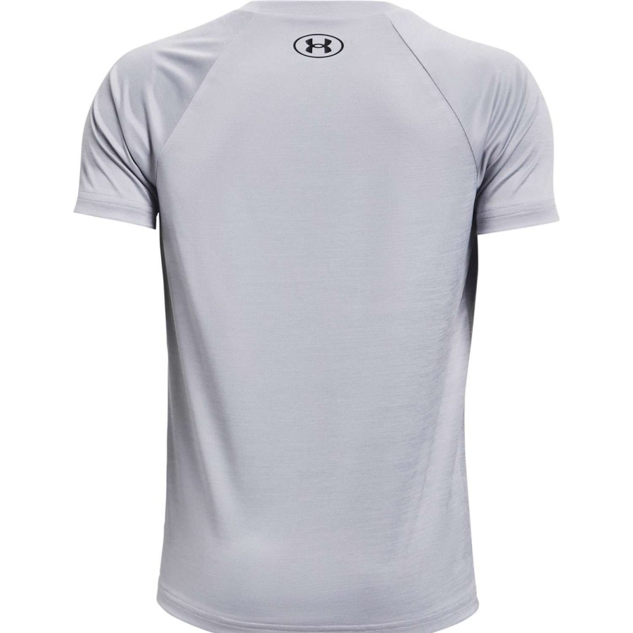 Apparel * | Excellent Quality Under Armour Boys' Split Logo Tech T-Shirt Gray/Black