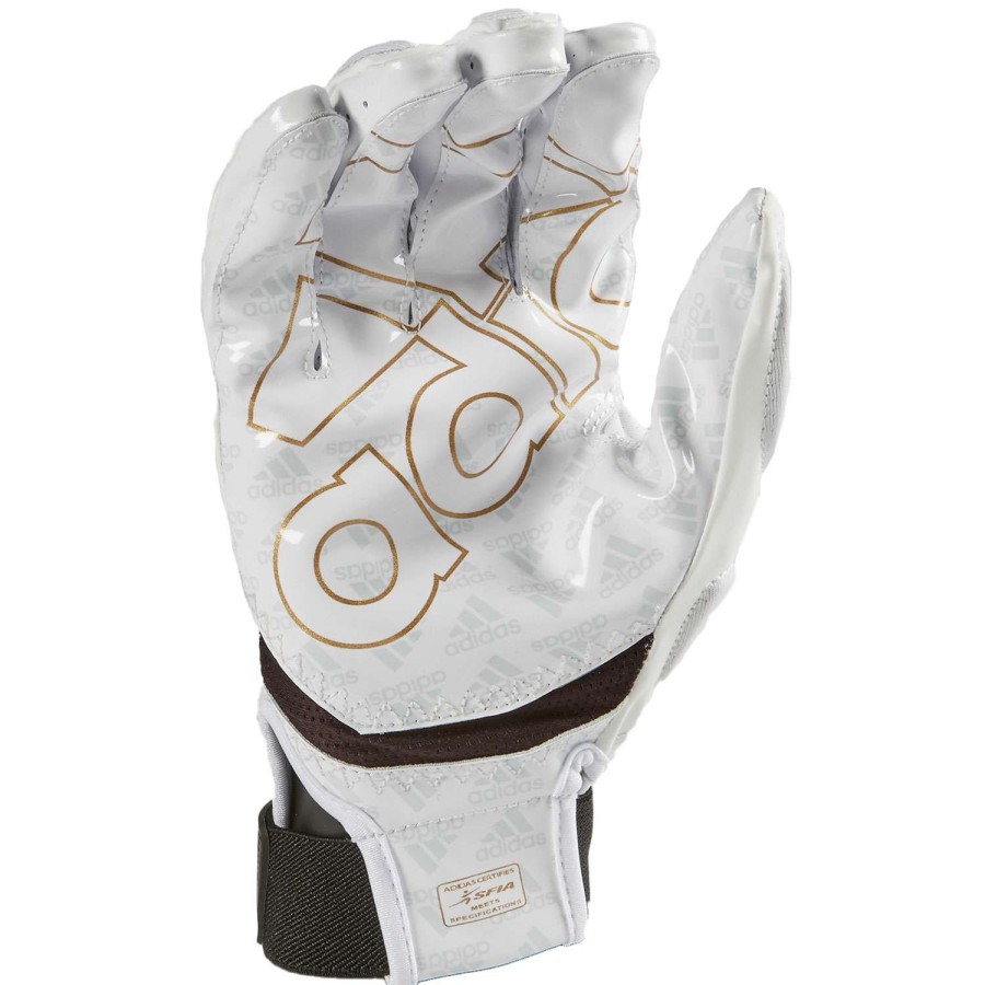 Sports * | Discounts Adidas Freak 4.0 Adult Receiver Gloves White Gold