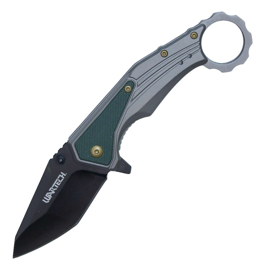 Fishing & Hunting * | Online Wartech Pwt334 Assisted-Open Knife Black