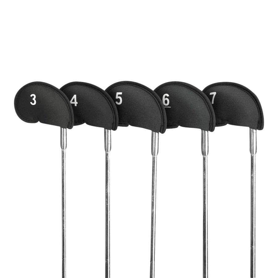 Sports * | Low Price Jef World Of Golf Neoprene Iron Covers Black