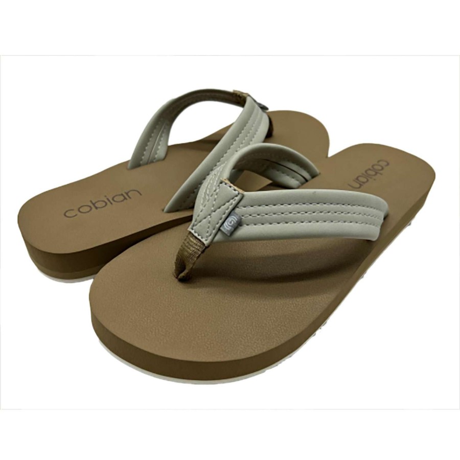 Footwear * | Clearance Cobian La Costa Bounce Women'S Flip-Flops White/Brown