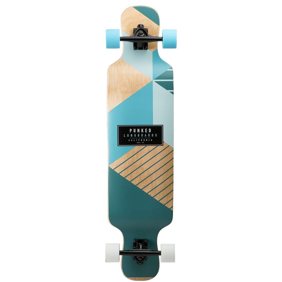 Games & Toys * | Online Discount Punked Freestyle 40 Longboard Teal Combo