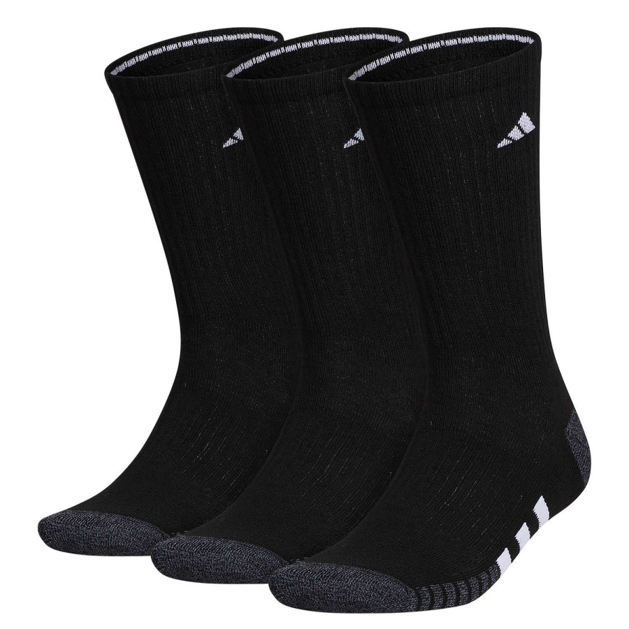 Apparel * | Excellent Quality Adidas Cushioned Ii Crew Socks 3-Pack Black