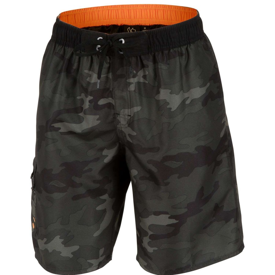 Apparel * | Best Sale Burnside Youth'S Camo Boardshorts Camo Green