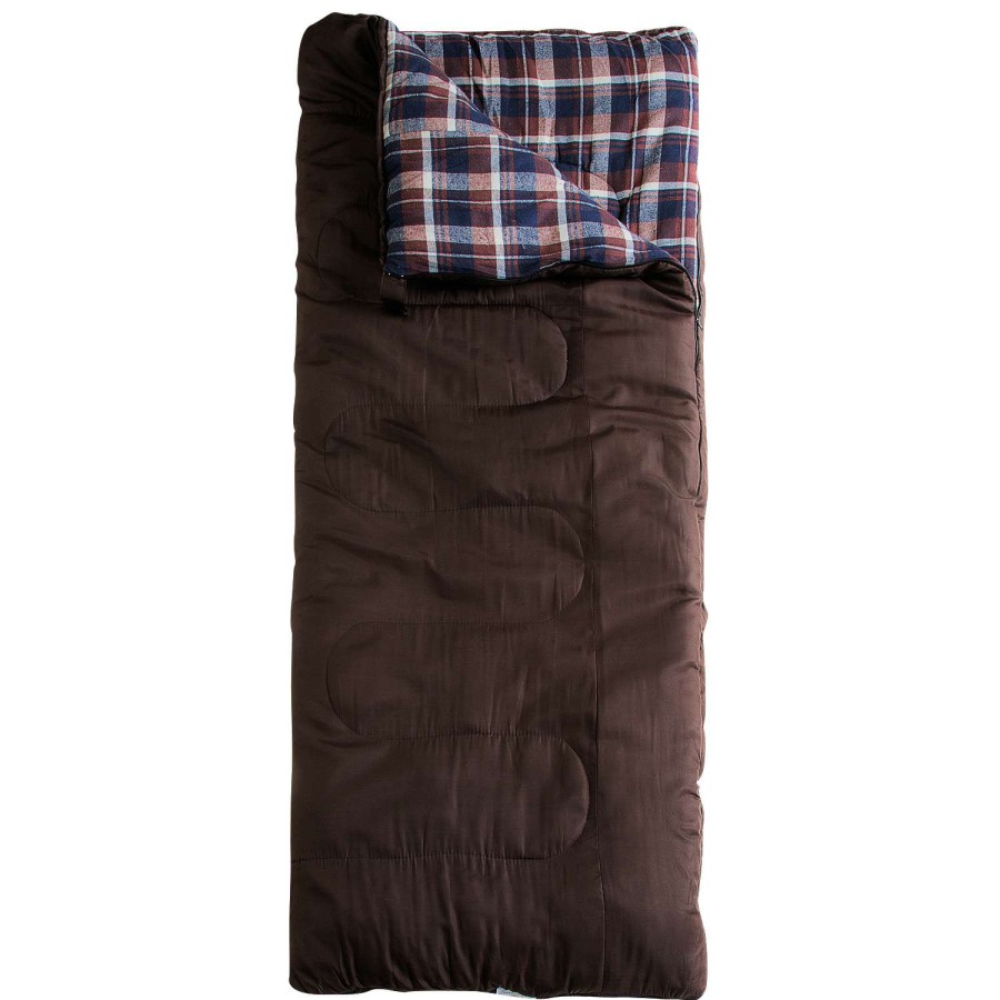 Outdoors * | New Threads Rugged Exposure Woodsman +25 Sleeping Bag Dark Brown