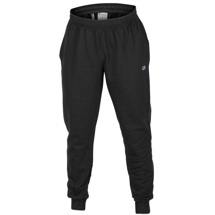 Apparel * | Popular Champion Men'S Powerblend Retro Fleece Jogger Pants Black