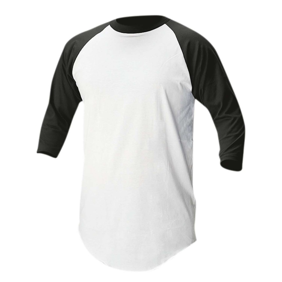 Sports * | Fashion Soffe Adult Baseball & Softball Shirt Black