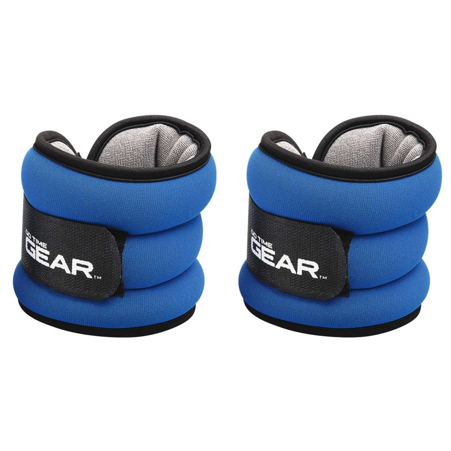 Fitness * | Crazy Deals Go Time Gear 2 Lb. Comfort Ankle Weights Blue