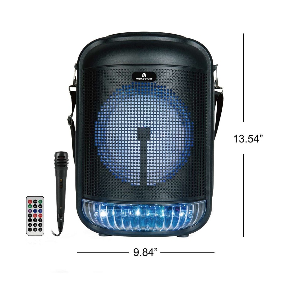 Outdoors * | Online Max Power 8 Portable Bluetooth Karaoke Speaker Original