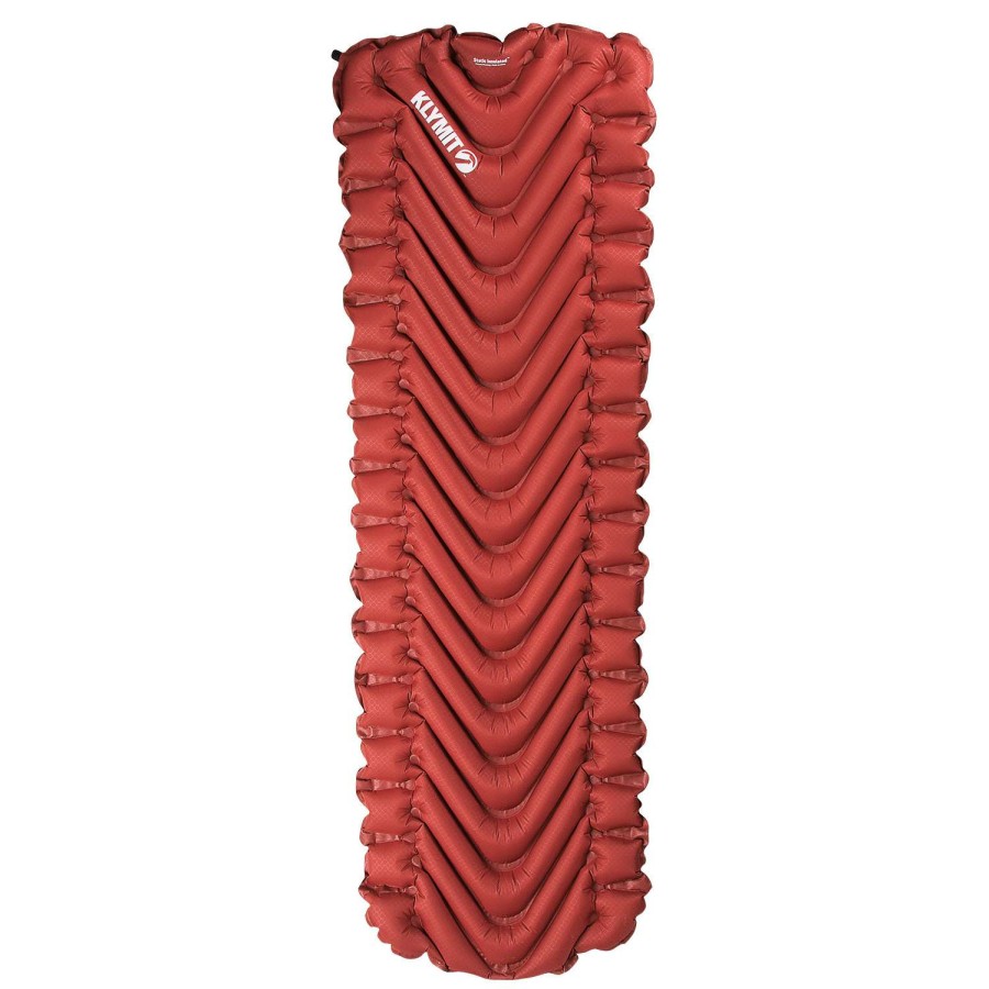 Outdoors * | Crazy Deals Klymit Insulated Static V Sleeping Pad Red