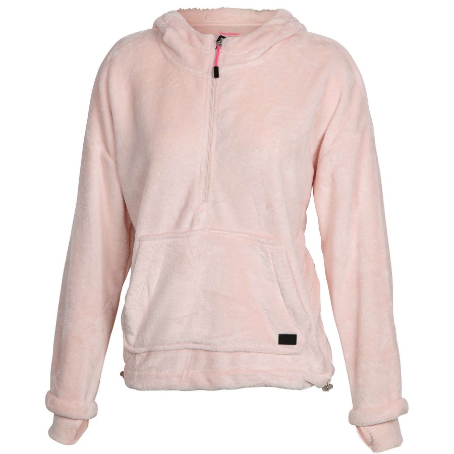 Apparel * | New Threads Juicy Couture Women'S Sport Sherpa Pullover Light Pink