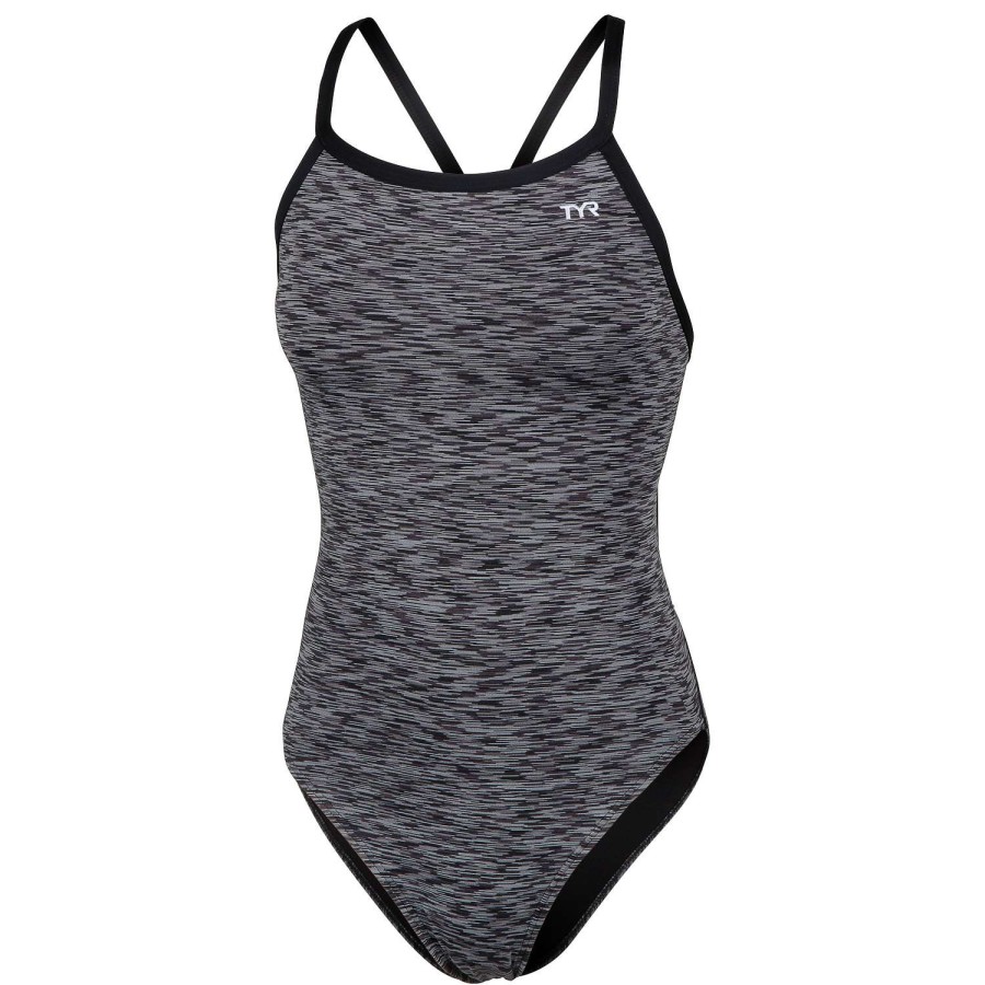 Apparel * | Exclusive Tyr Women'S Sonoma Diamondback Swimsuit Black Heather