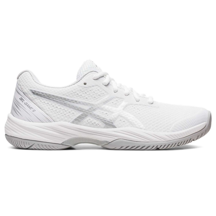 Footwear * | Best Sale Asics Gel-Game 9 Women'S Tennis Shoes White/Silver