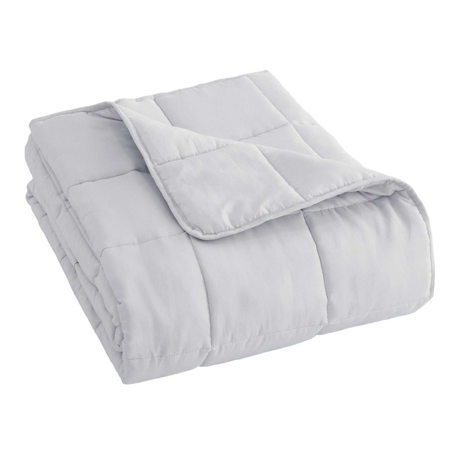 Outdoors * | Clearance Arctic Comfort 15-Lb. Machine Washable Cooling Weighted Blanket Gray