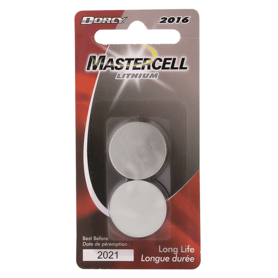 Outdoors * | Excellent Quality Dorcy Mastercell Cr2016 Lithium Coin-Style Batteries 2-Pack Original