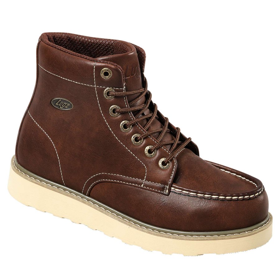 Footwear * | Crazy Deals Lugz Cypress Men'S Work Boots Dark Brown