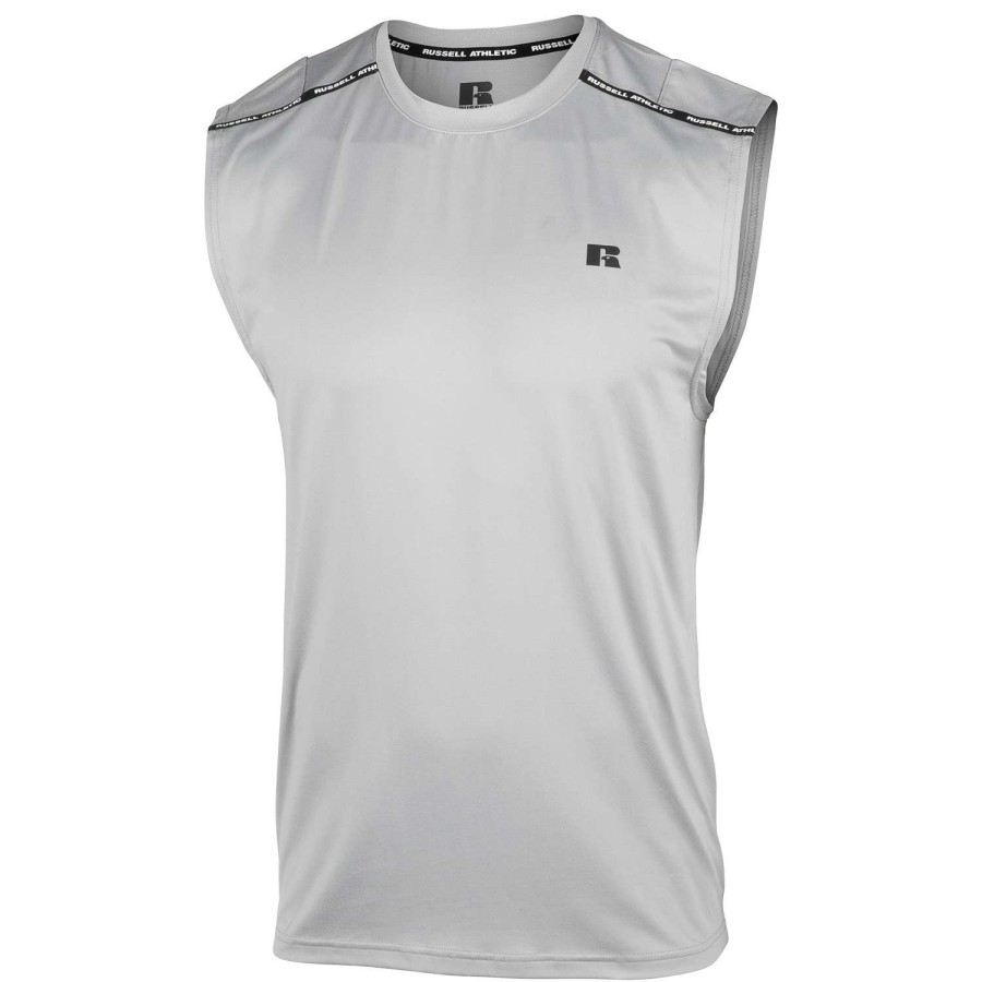 Apparel * | Crazy Deals Russell Athletic Men'S Fitted-Not-Tight Sleeveless Muscle Top Gray