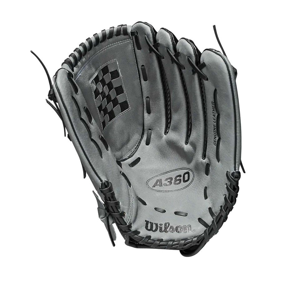 Sports * | Discount Sale Wilson A360 14 Slowpitch Softball Glove Black/Gray