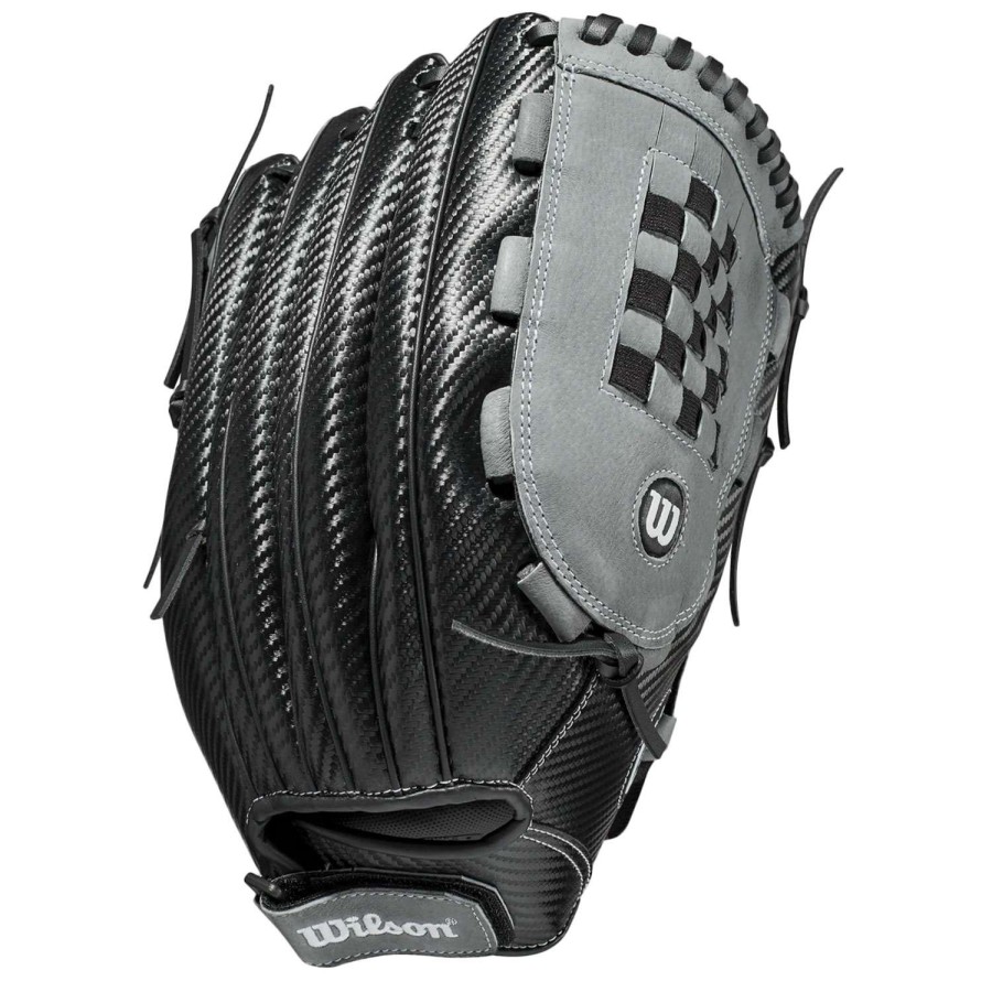 Sports * | Discount Sale Wilson A360 14 Slowpitch Softball Glove Black/Gray