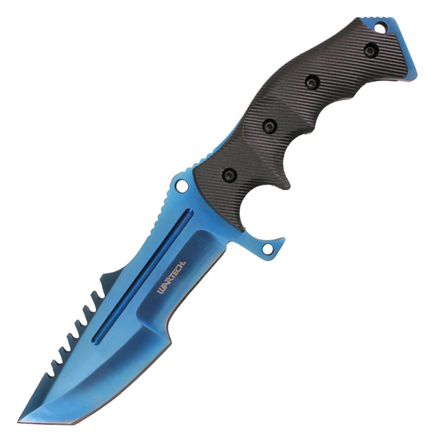 Fishing & Hunting * | New Threads Wartech Hwt202 Huntsman Tanto Knife Blue