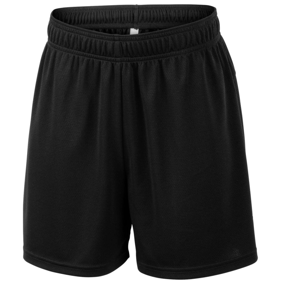 Apparel * | Fashion Activ8 Women'S 5 Mesh Soccer Shorts Black