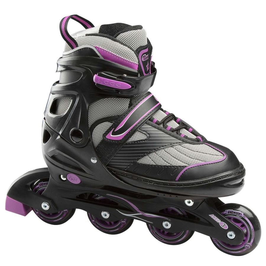 Games & Toys * | Top Selling Chicago Blazer Jr. Girls' Adjustable Inline Skates Black/Purple