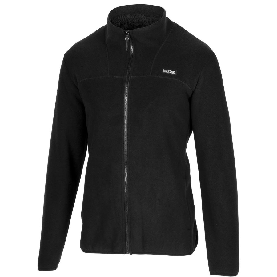 Apparel * | Discount Sale Pacific Trail Men'S Micro Fleece Jacket Black