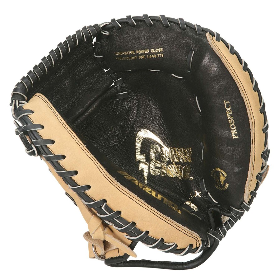 Sports * | Discount Sale Mizuno Prospect 32.5 Youth Catcher'S Mitt Black/Tan