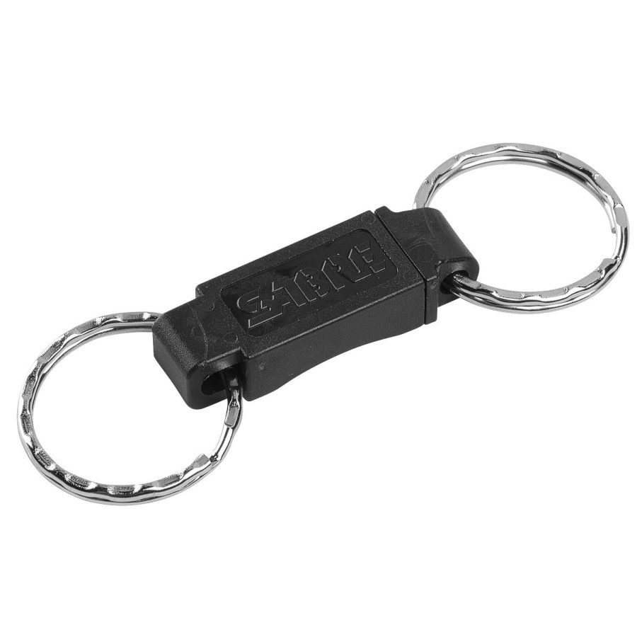 Outdoors * | Clearance Sabre 3-In-1 Key Case Pepper Spray With Key Ring Black