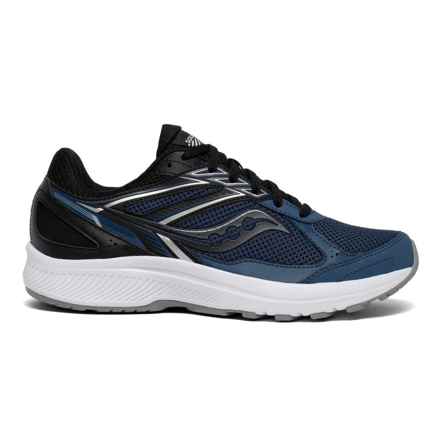 Footwear * | Top Selling Saucony Grid Cohesion 14 Men'S Running Shoes Navy/Black