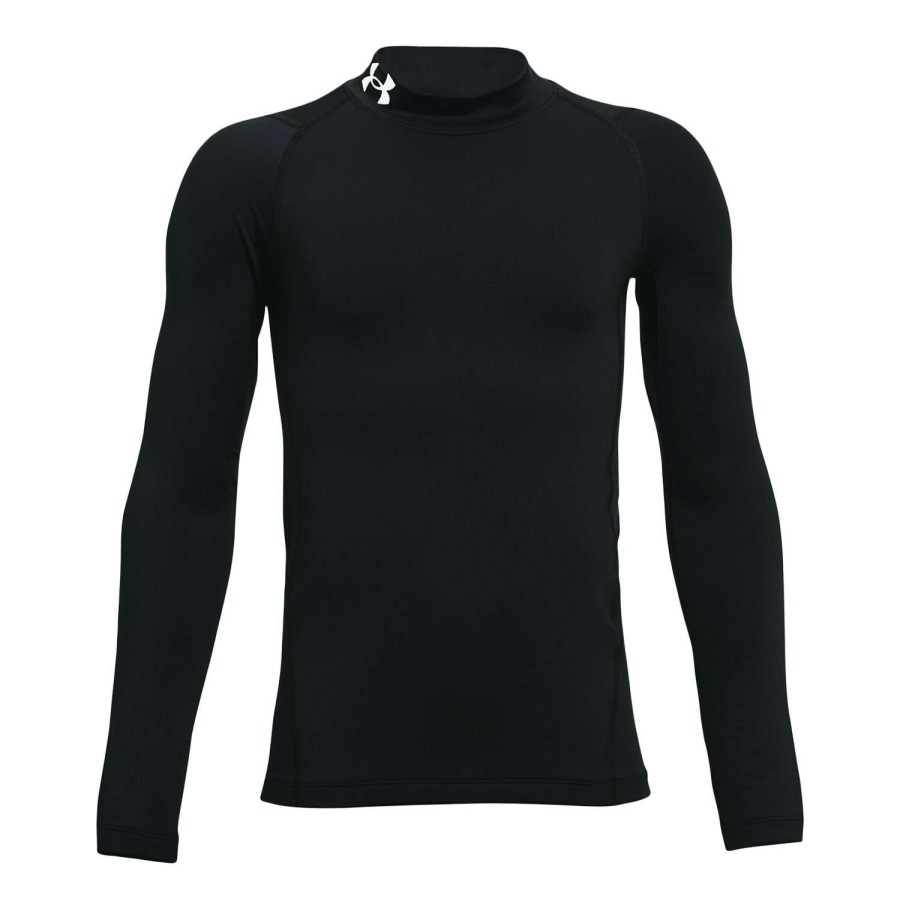 Apparel * | Low Price Under Armour Boys' Coldgear Long-Sleeve Mock Black