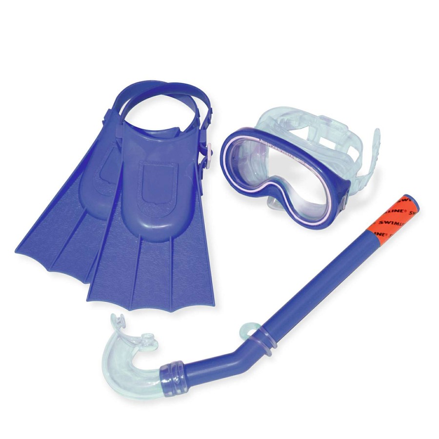 Outdoors * | Cut Price Swimline Youth Otter Recreational Mask, Snorkel And Fins Set Original