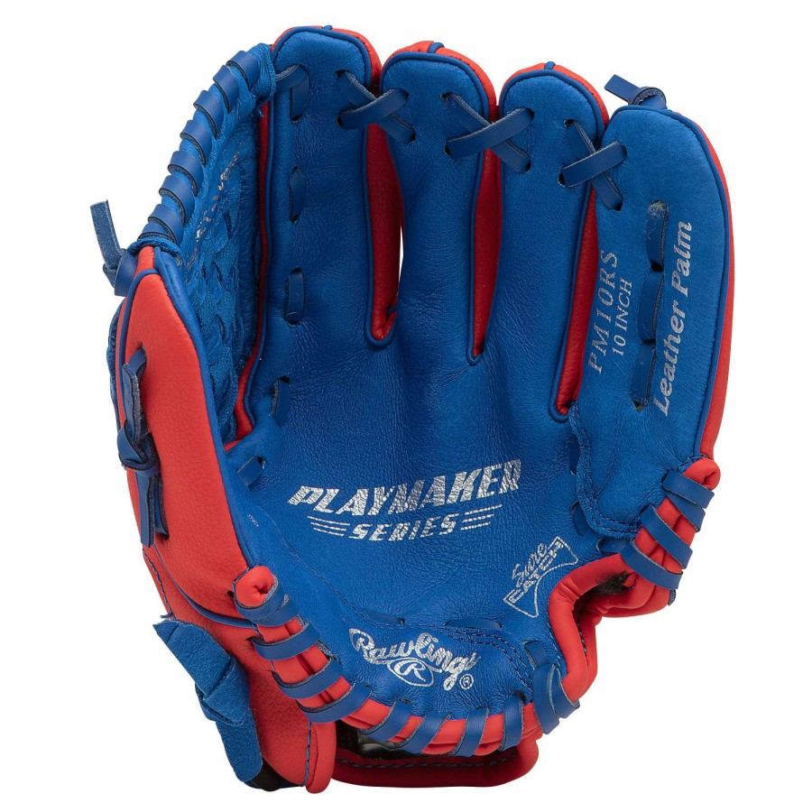 Sports * | Original Rawlings Playmaker Series 10 Youth Baseball Glove Red Combo