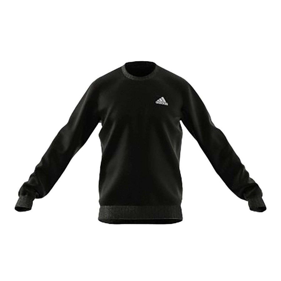 Apparel * | Discount Sale Adidas Men'S Cozy Crew Sweatshirt Black