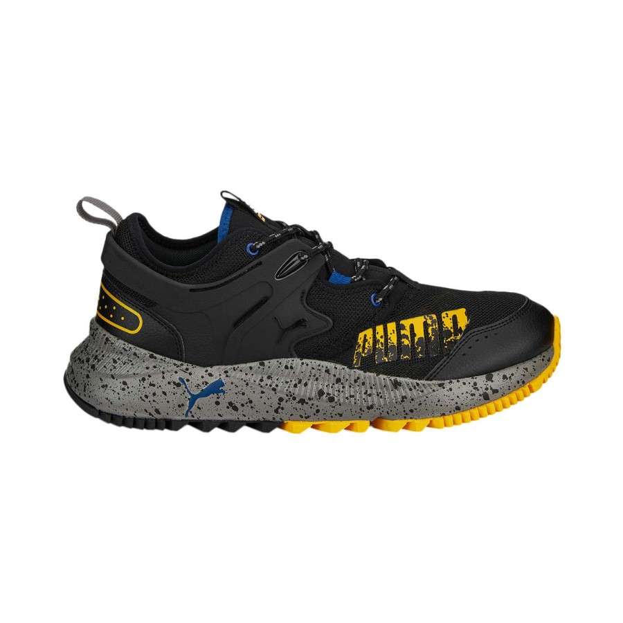 Footwear * | Discounts Puma Pacer Future Trail Men'S Running Shoes Black/Yellow