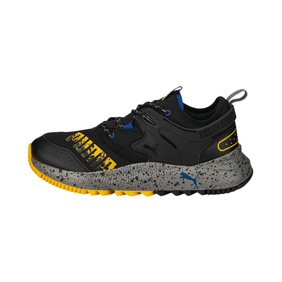 Footwear * | Discounts Puma Pacer Future Trail Men'S Running Shoes Black/Yellow