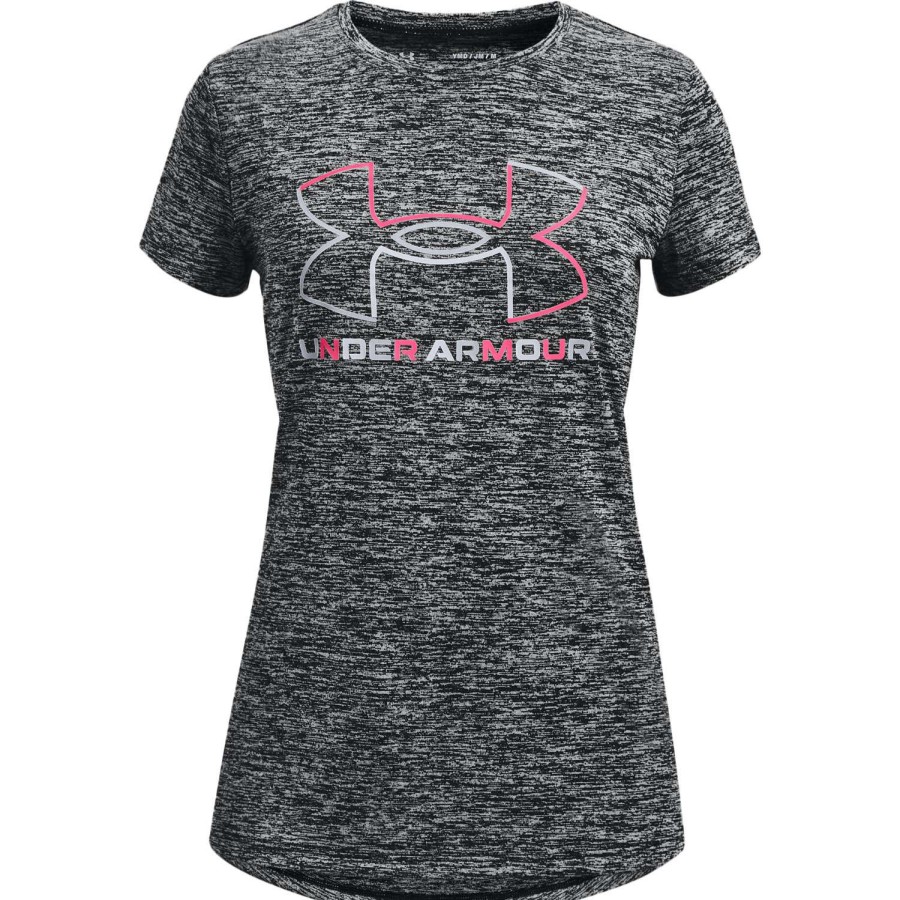 Apparel * | Outlet Under Armour Girls' Tech Twist Tee Black