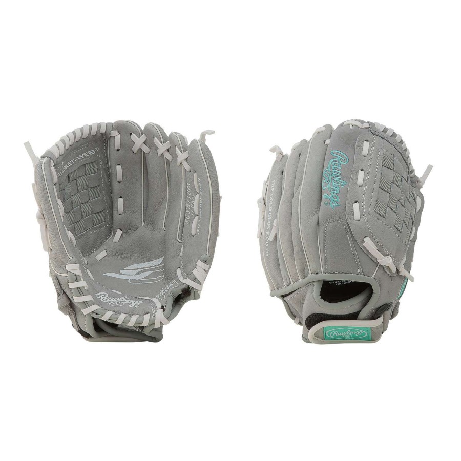 Sports * | Excellent Quality Rawlings Sure Catch 11 Fastpitch Glove Gray Combo