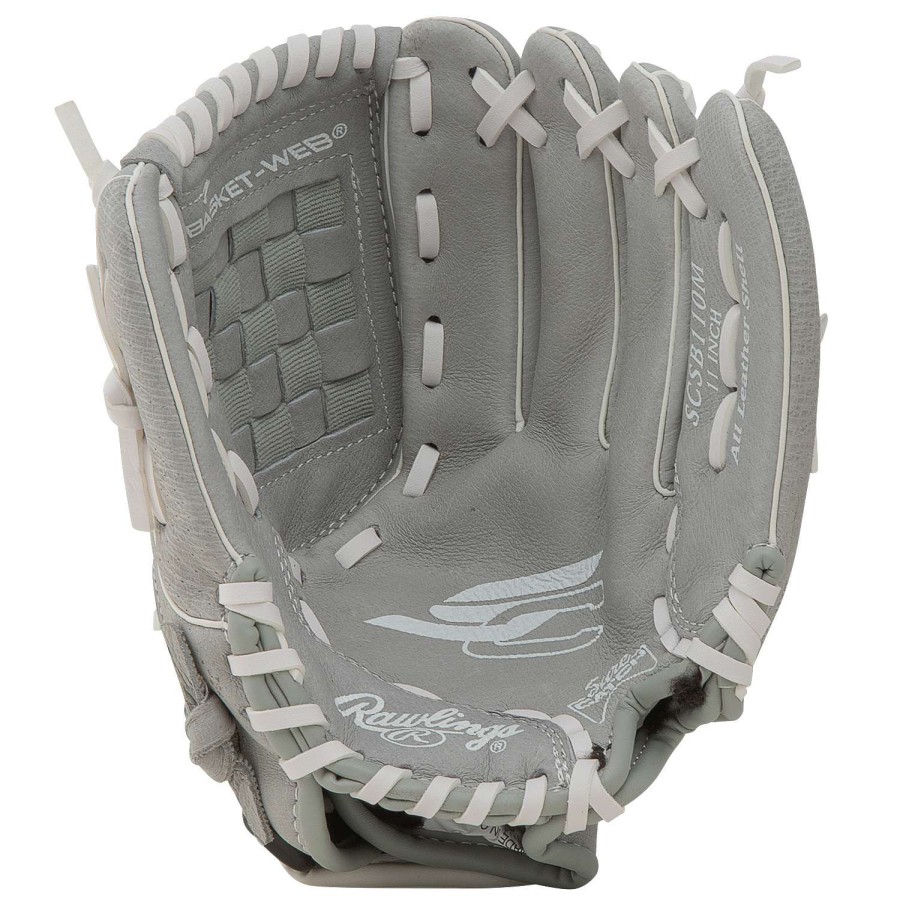 Sports * | Excellent Quality Rawlings Sure Catch 11 Fastpitch Glove Gray Combo