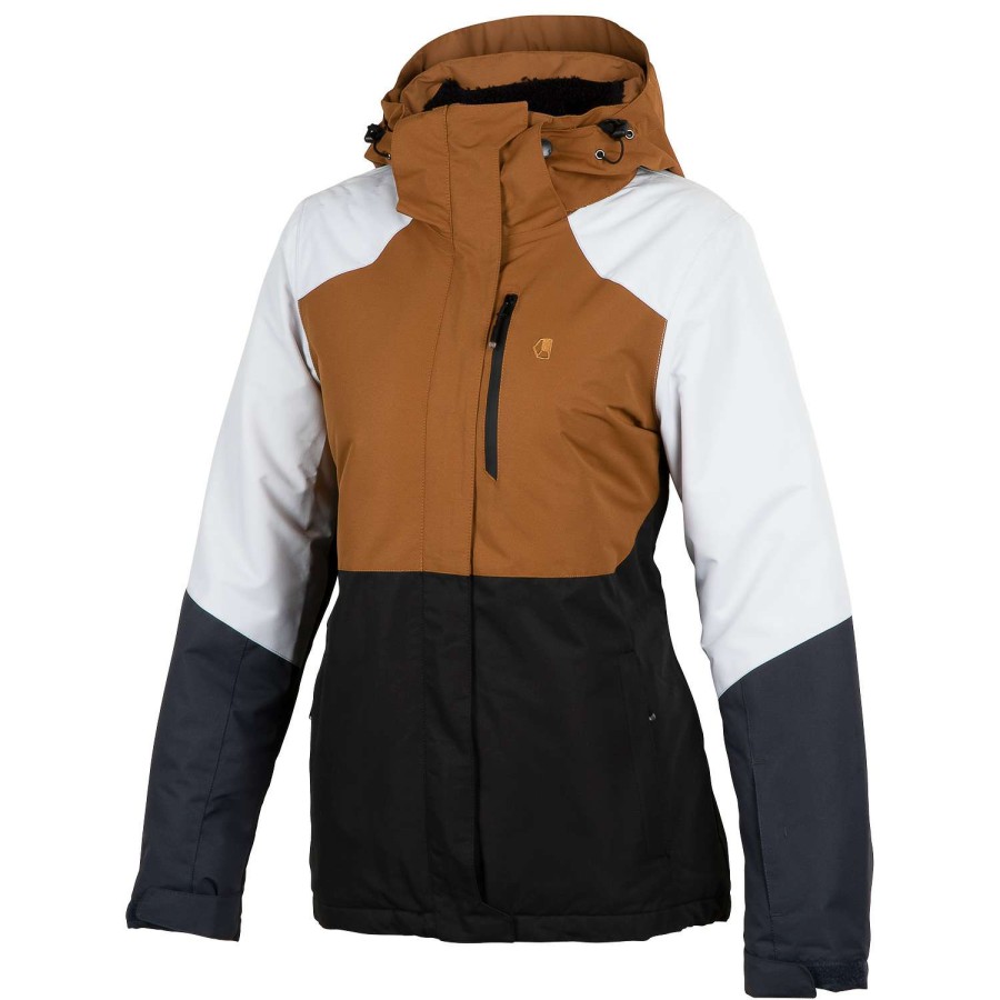 Apparel * | Clearance Liquid Women'S Scud Technical Insulated Jacket Brown Combo